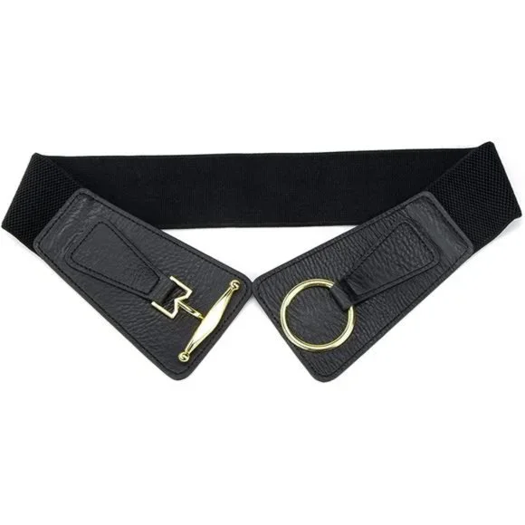 Caysep Women Vintage Stretchy Faux Leather Waist Belts with  display picture 1